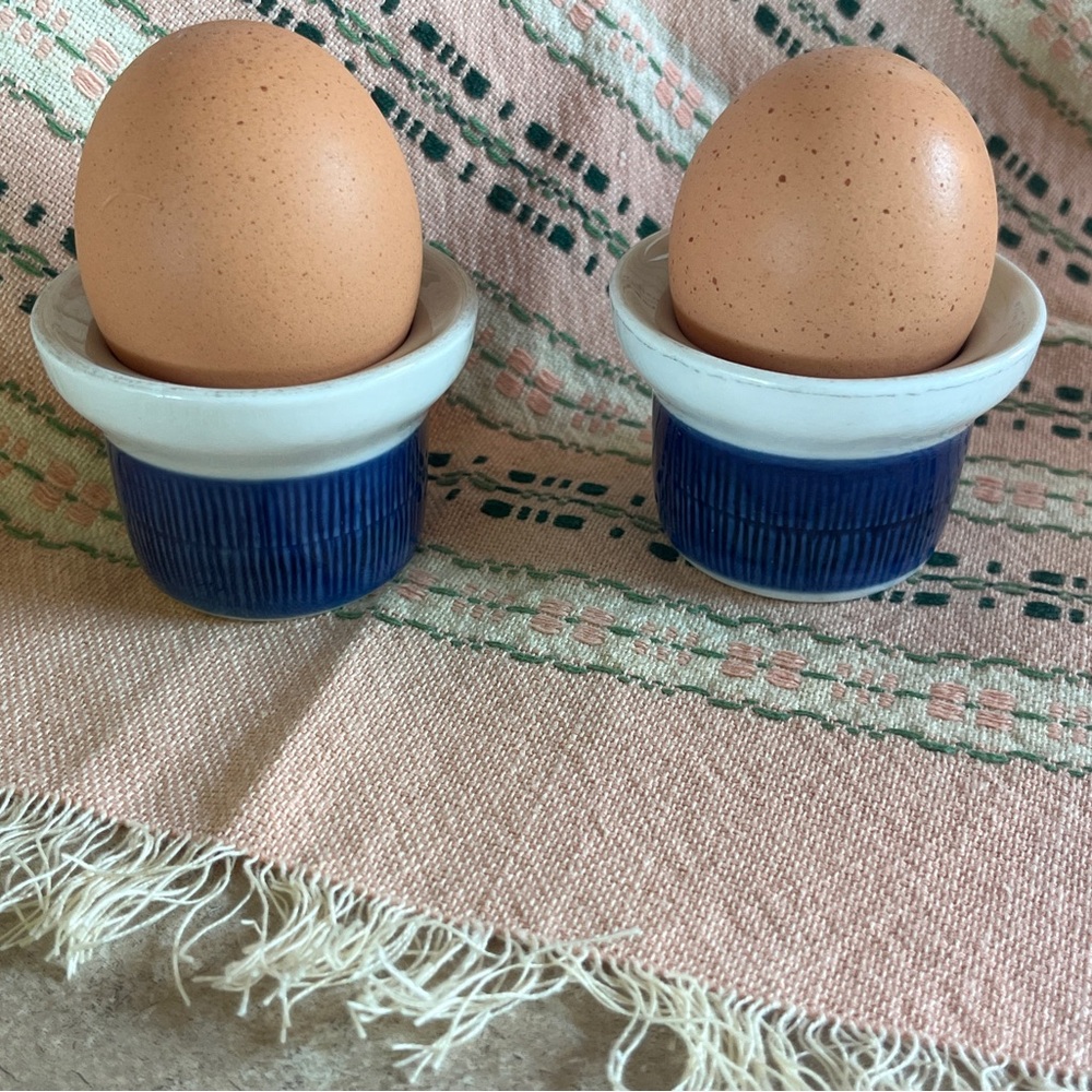 Blue and White Egg Cups